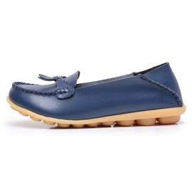 VenusCelia Mocasín plano para caminar cómodo para mujer, marino, 8 US