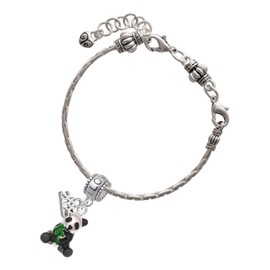 Delight Jewelry Silvertone Enamel Sitting Panda - I Love You/Love You More Charm Beads (Set of 2)