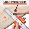 Woodworking Set Square Tool, Preciva 7inch Metric Triangle Ruler 12inch