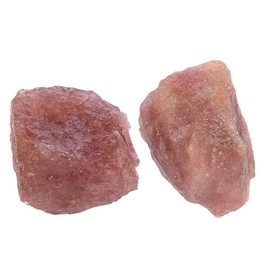 Strawberry Quartz Raw Crystals Rough Gemstones with Authenticity Card, Velvet Pouch Raw Stones for Tumbling, Cabbing, Polishing, Cutting Natural Healing Crystals for Home Decor, DIY Stones