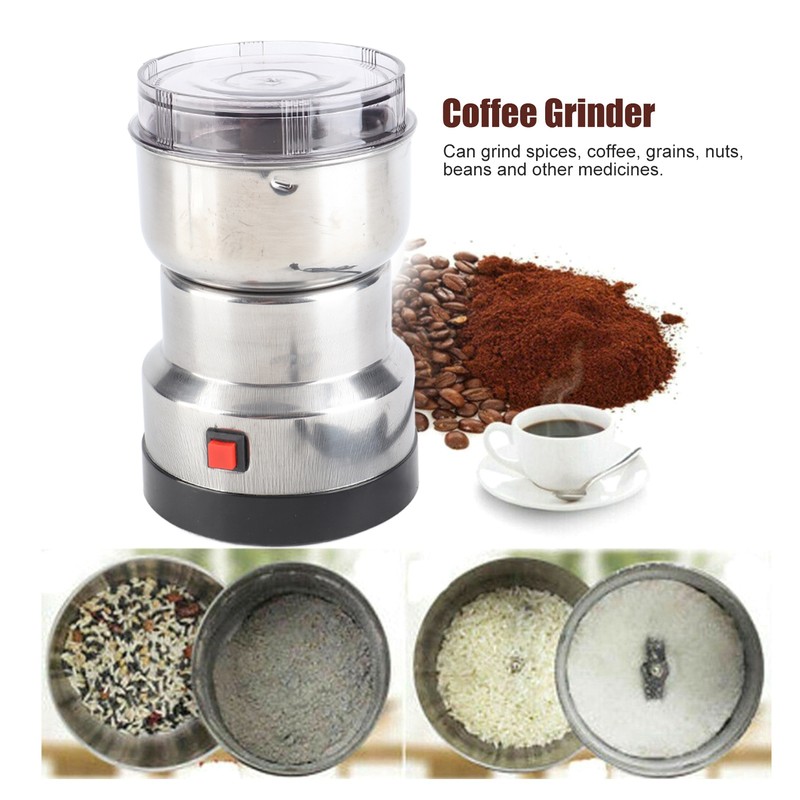 Stainless Steel Electric Spice Coffee Nut Grain Herb Grinder Crusher
