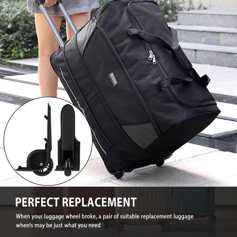 2 x Luggage Replacement Wheels Suitcase Replacement Wheels Luggage Suitcase
