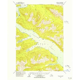 YellowMaps Sitka D 5 AK topo map, 1:63360 Scale, 15 X 15 Minute, Historical, 1948, Updated 1956, 20.9 x 17 in - Polypropylene