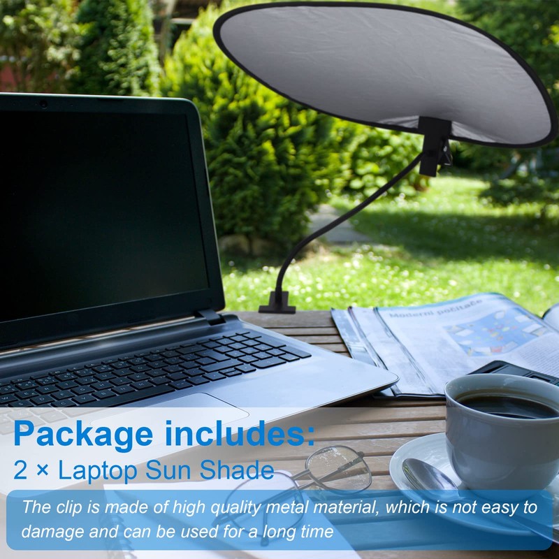 2 Pcs Laptop Sun Shade, Laptop Visor for Working Outside