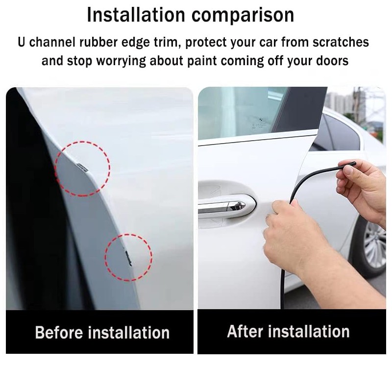 Car Door Edge Guards Self Adhesive Rubber U Channel Edge