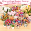 shynek 6 Pack Paper Flower Pop Up Cards, Flower Bouquet