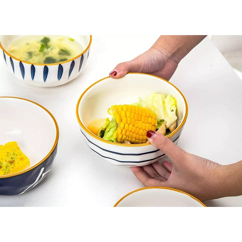 Sophie & Panda Porcelain Soup Bowls Pack of 4 (8.5