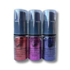 Kryvaline Face Painting Glitter Dust Set with Fine Glitters in 15 ml Reusable Spray Bottles Safe for Children and Environment