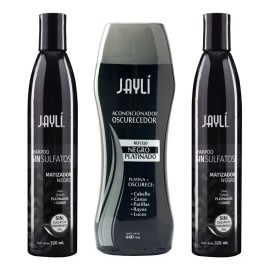 Shampoo Matizador + Acond Negro (3 Pack) Sin Sulfatos / Sal