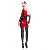 4 PC. Ladies Dark Harley Jester Jumpsuit Costume Set -