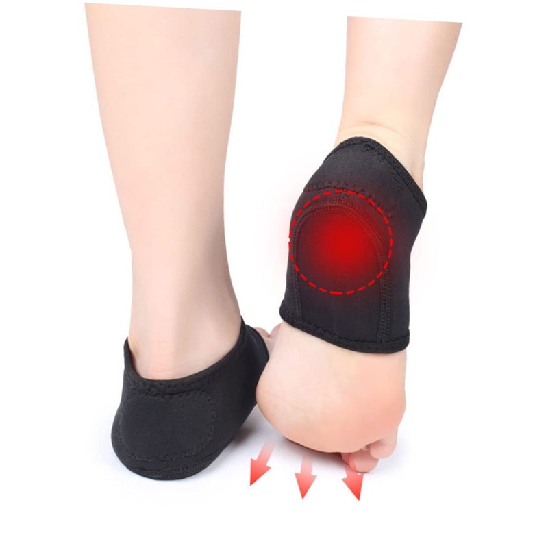 Gatuida 2pairs Heel Protection Socks Ankle Support Brace Fuzzy Heel