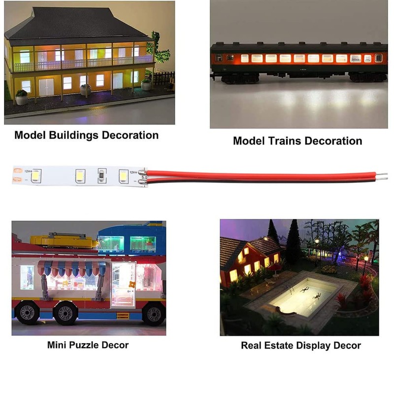 RUNCCI-YUN 5 x 12-18 V 3-LED House Lighting 5 cm
