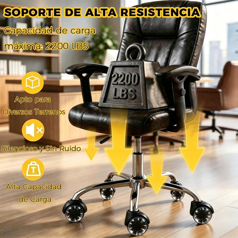 Fuwen 6PCS Ruedas para Silla de Oficina