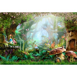 7x5ft(210x150cm) Baby Show Photography Backdrops Elves Fairy Tale Children Background Tree Hole Photo Backdrop for Party