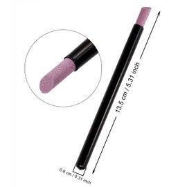 ONLYKXY 10pcs Pumice Stone Nail Cuticle Pushers Black Plastic Handle Trimmer Cleaning Cuticle Remover Stick Nail File Art Manicure Pedicure Tools for Nails Cuticles Fingernail Care（13.5cm/5.31inch）