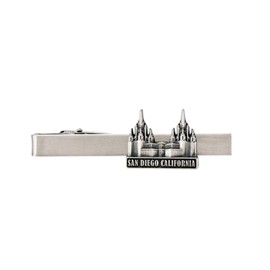 Silver Tie Clip by Ringmasters | LDS Temple Tie Clips for Men with Antique Silver Finish | Suit Accessories for Weddings, Church, & Formal Events | Versatile Tie Pin, (Washington DC)