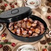 Granite enamel roaster with lid 13inch 18inch Granite Roasting Pans