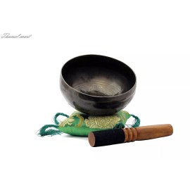 SNS Craft 6" Flower of life etching Tibetan Singing Bowl Meditation bowls, Handmade Nepal