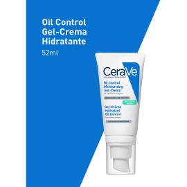 Cerave Oil Control Gel-crema Hidratante | Control de brillo | Formula Ultra-Ligera para piel mixta | 52ml