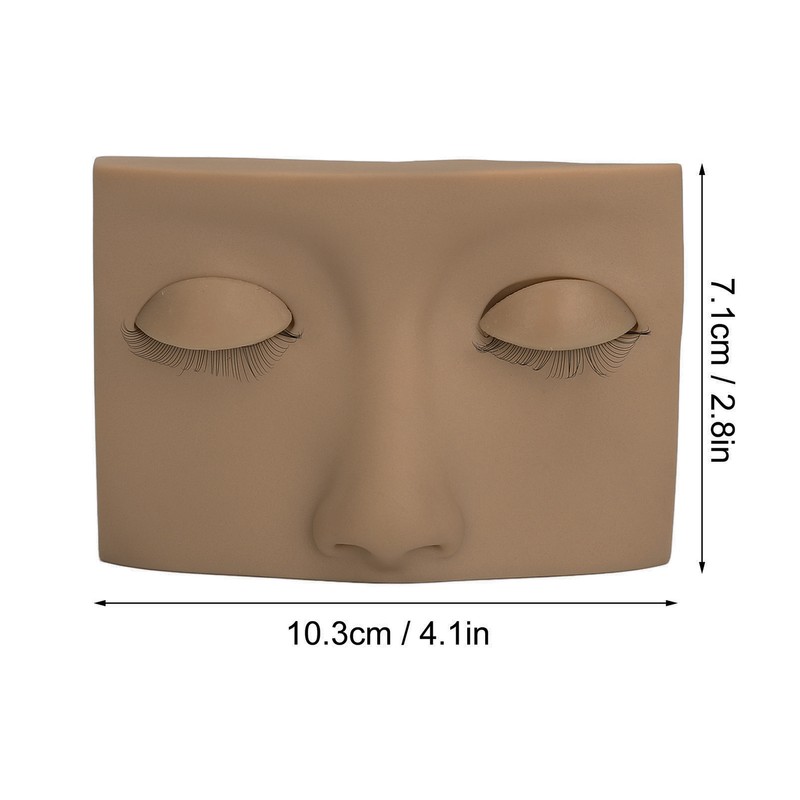 Eyelash Practice Mannequin Face Silicone Lash Mannequin Head with Double