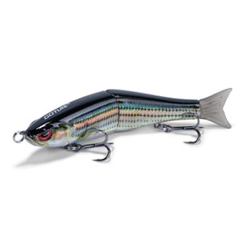 Goture Glide Baits, Jointed Swimbait Bass Pike Salmon Trout Muskie Fishing Lure, 4.5in/0.65oz Slow Sinking Bait with Treble Hooks,Built-in Steel Balls, Soft Rubber Tail, Fishing Gifts for Men