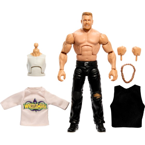 WWE Elite Action Figure WrestleMania with Accessory and Nicholas Build-A-Figure Parts, Posable Collectible for WWE Fans, HVJ10