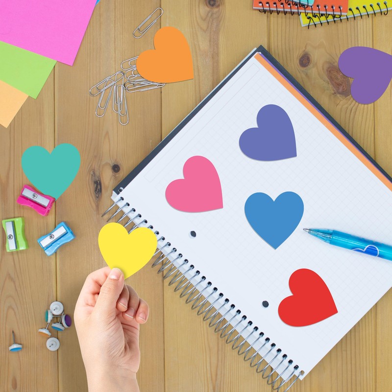 Paper Heart Cutouts 108pcs | Cut Out Shapes for Bulletin