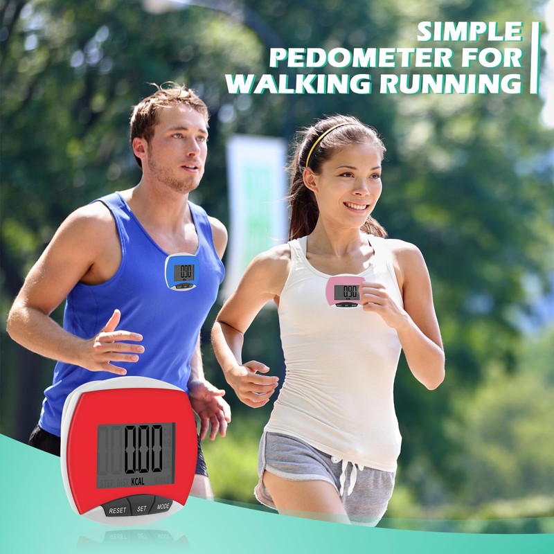Copkim 24 Pcs Pedometer for Walking Bulk LCD Step Counter