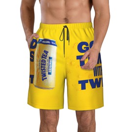 T-Wisted T-Ea Mens Swim Trunks Casual Beach Shorts Quick Dry Summer Boardshorts with Pockets Surf Short Board Medium