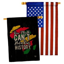 Hold Our History Burlap House Flags Pack Black Lives Matter BLMCelebrates African Americans Heritage USA Applique Small Decorative Gift Yard Banner Double-Sided Made In 28 X 40