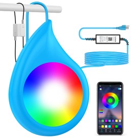 LyLmLe LED Pool Lights with APP Control, 20W RGB Dimmable Underwater Submersible Light with Magnets, 800lm, IP68 Waterproof Color Changing 12V Pool Lights for Inground Aboveground Pools, 26ft Cord