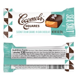 Chocolate-covered Cocomels - Coconut Milk Caramels - Organic - Made Without Dairy (Sea Salt, 15 pack), 1 Oz each