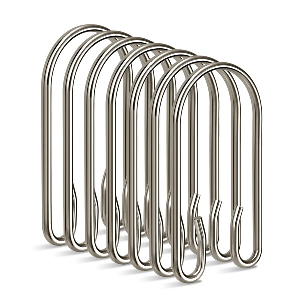 12 Pack Double Shower Curtain Hooks Rings,TENOVEL Double Sided Shower