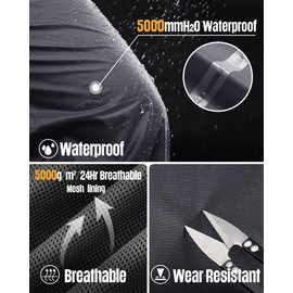 33,000ft Women's Full Zip Rain Pants Lightweight Rain Over Pants Windproof Outdoor Hiking Fishing Golf Grey