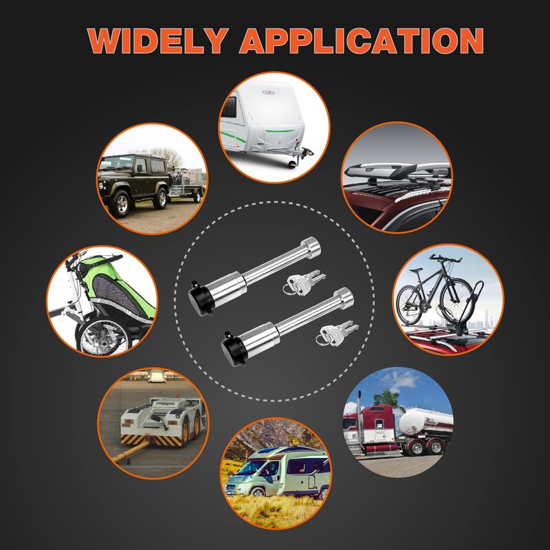 ROAD DAWG 2 Pack Hitch Lock Pin,5/8 Inch Trailer Receiver