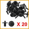 Partuto 20pcs Plastic Rivet Car Fender Push-Type Fastener Clips 4D0-807-300