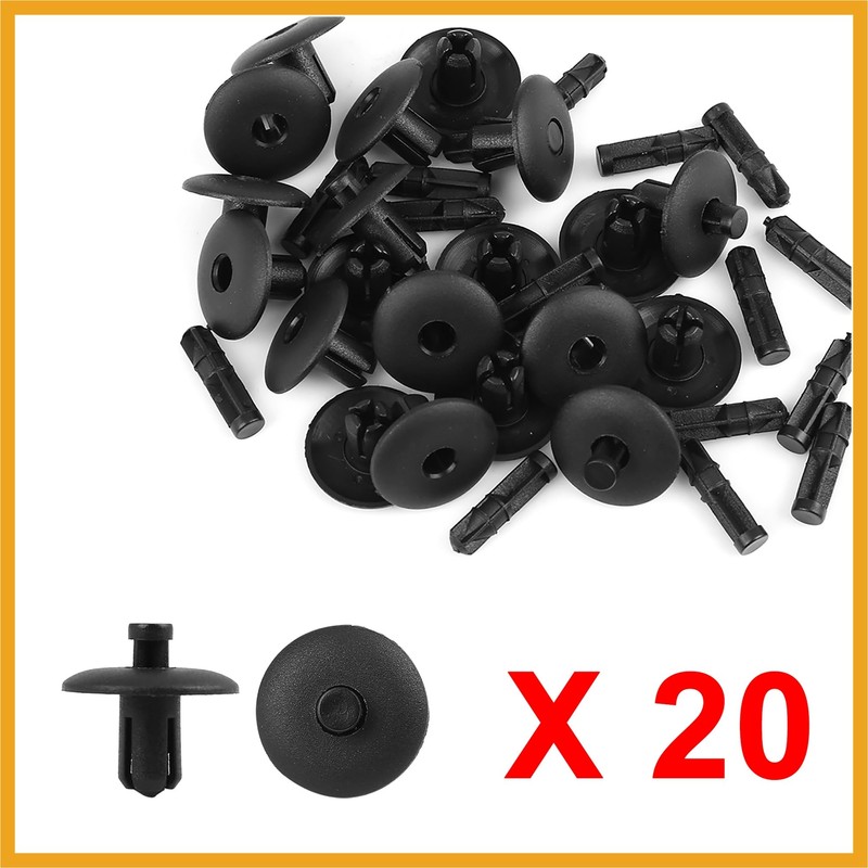 Partuto 20pcs Plastic Rivet Car Fender Push-Type Fastener Clips 4D0-807-300