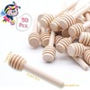 inheming 50 Pezzi Cucchiai di Miele Legno,Mini Bastoncino Spargimiele in