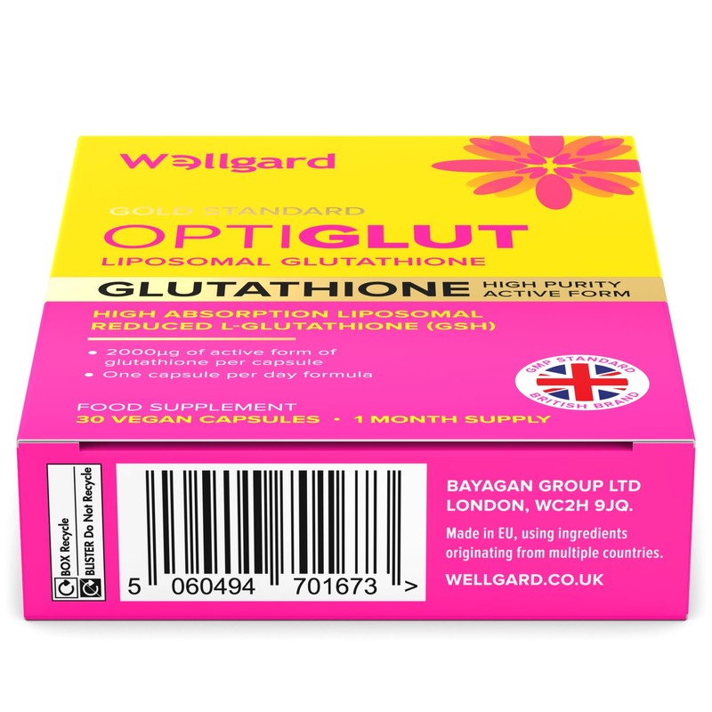 Liposomal Glutathione 200mg, Wellgard Optiglut - High Absorption Reduced L-Glutathione