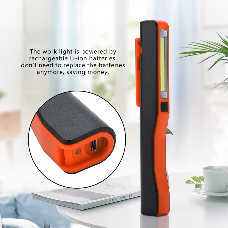 MUNEFE COB LED Flashlight, Pocket Work Light, Magnetic Work Light,