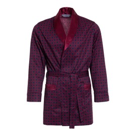 Revise RE-502 Elegant Short Men's Dressing Gown - Smoking Jacket – Burgundy Red 31 – 3XL