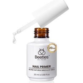 Beetles 20ml Nail Primer for Gel Nail Polish, Hema Free Nail Dehydrator and Primer Nail Prep Bond Primer Acid Free Fast Air Dry Nail Bonder for Acrylic and Uv Gel Nail