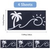 GORGECRAFT 4 Sheets Sunset Graphics and Stickers Sun and Wave