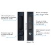LWZH 6.3" Matte Black Privacy Pocket Door Lock Hardware, Invisible