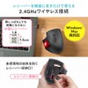 Sanwa Direct 400-MAWTB180BK Trackball Mouse, Wireless, Small, Quiet, Mac/Windows Compatible,