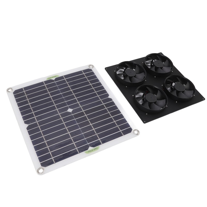 Solar Panel Fan Kit Monocrystalline Silicon Solar Panel Weatherproof 4
