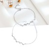 S925 Sterling Silver Heartbeat Wave Bracelet Geometric Wave Bling Fine