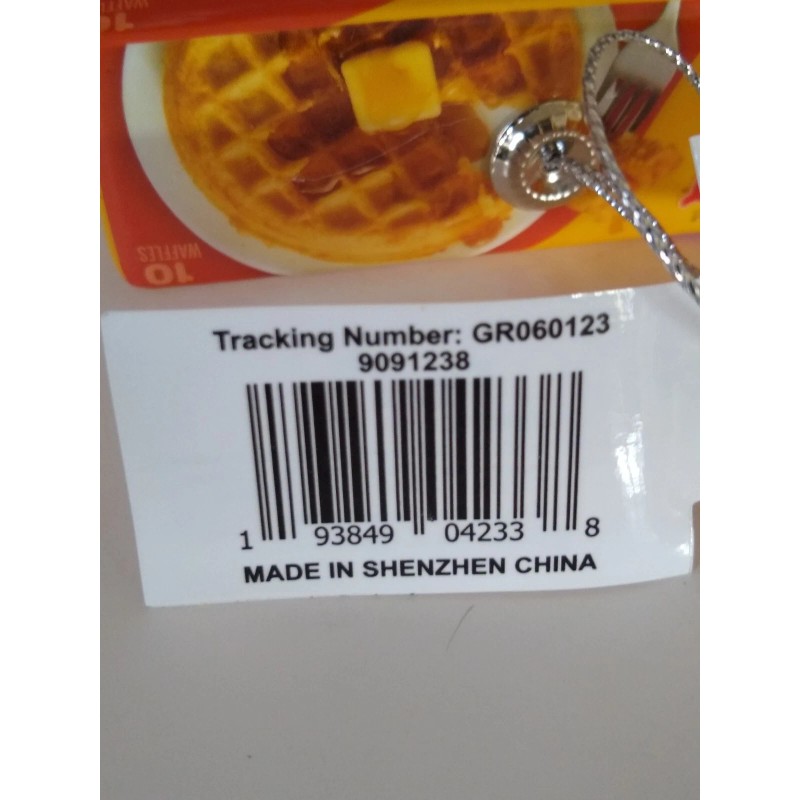 Ruz Christmas Ornament Kelloggs EGGO Waffles Homestyle Box Decoupage New
