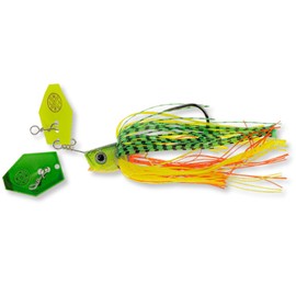 LMAB Chatterbait Multi Vibe 2.0 - Hook Size 1/0 & 5/0 - Artificial Bait for Predator Fishing, Chatterbait Pike, Pike Bait, Perch Bait, Fishing Lure Pike, Chatterbaits (Firetiger, 5/0-14 grams)