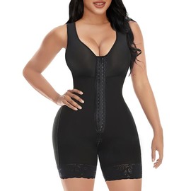 YIANNA Fajas Colombianas Shapewear for Women Tummy Control Full Shapewear Butt Lifter with Zipper Crotch:_Beige_M